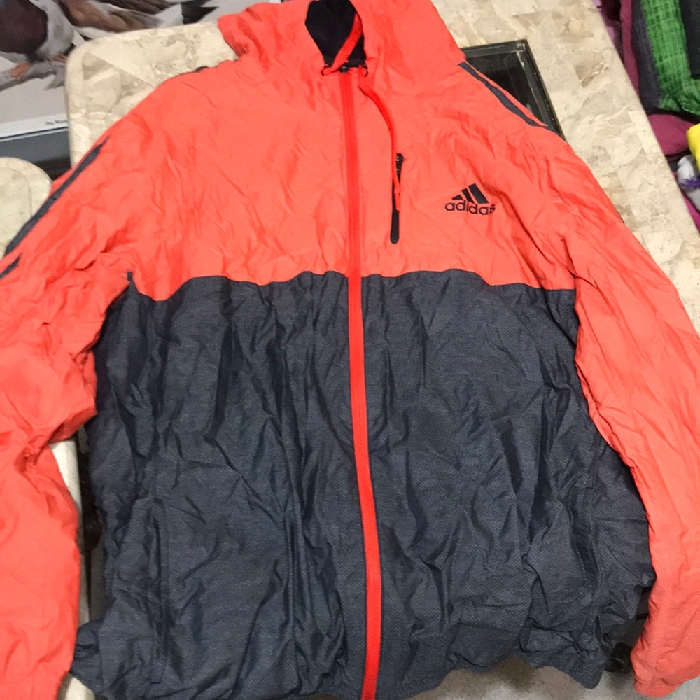 Adidas zip up wind breaker